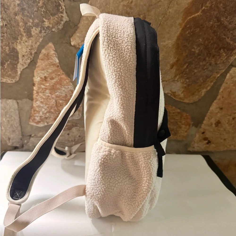Columbia Fleece Cream and Black Backpack